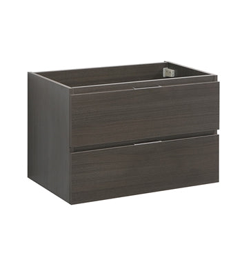 Fresca Valencia 30" Gray Oak Wall Hung Modern Bathroom Cabinet 