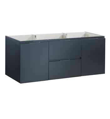 Fresca Valencia 48" Dark Slate Gray Wall Hung Single Sink Modern Bathroom Cabinet 