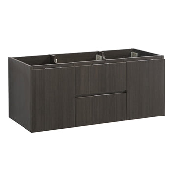 Fresca Valencia 48" Gray Oak Wall Hung Double Sink Modern Bathroom Cabinet 