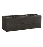 Fresca Valencia 60" Gray Oak Wall Hung Single Sink Modern Bathroom Cabinet 