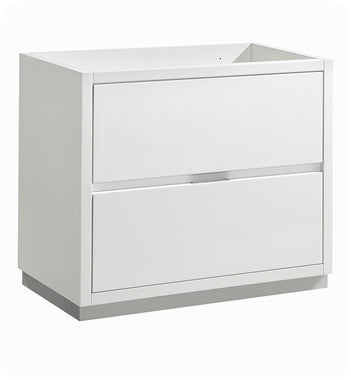 Fresca Valencia 36" Glossy White Free Standing Modern Bathroom Cabinet 