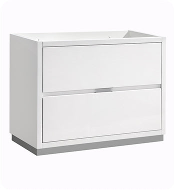 Fresca Valencia 42" Glossy White Free Standing Modern Bathroom Cabinet 