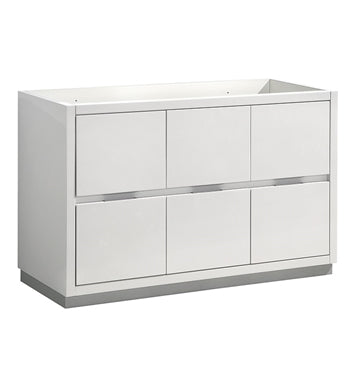 Fresca Valencia 48" Glossy White Free Standing Single Sink Modern Bathroom Cabinet 