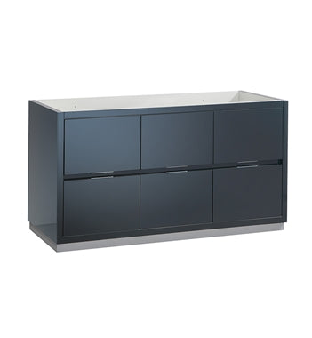 Fresca Valencia 60" Dark Slate Gray Free Standing Single Sink Modern Bathroom Cabinet 