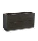 Fresca Valencia 60" Gray Oak Free Standing Double Sink Modern Bathroom Cabinet 