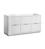 Fresca Valencia 60" Glossy White Free Standing Single Sink Modern Bathroom Cabinet 