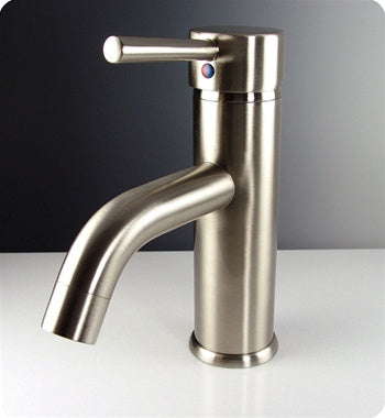 Fresca Sillaro Single Hole Mount Bathroom Vanity Faucet - Brushed Nickel