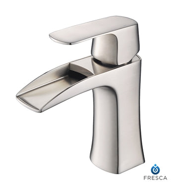 Fresca Fortore Single Hole Mount Bathroom Vanity Faucet - Brushed Nickel