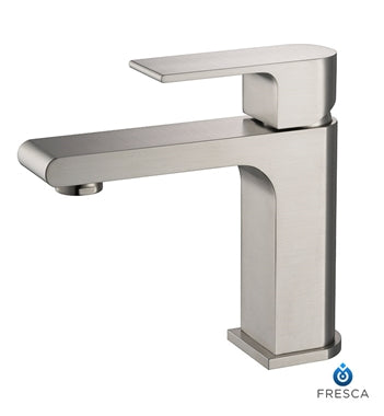 Fresca Allaro Single Hole Mount Bathroom Vanity Faucet - Brushed Nickel