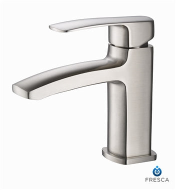 Fresca Fiora Single Hole Mount Bathroom Vanity Faucet - Brushed Nickel