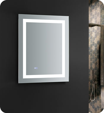 Fresca Santo 24" Wide x 30" Tall Bathroom Mirror w/ LED Lighting and Defogger