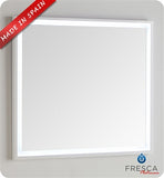 Fresca Platinum Due 36" Glossy Cobalt Bathroom LED Mirror