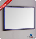 Fresca Platinum Due 36" Glossy White Bathroom LED Mirror