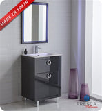 Fresca Platinum Wave 40" Glossy White Modern Bathroom Vanity