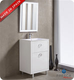 Fresca Platinum Due 24" Glossy Cobalt Bathroom Vanity