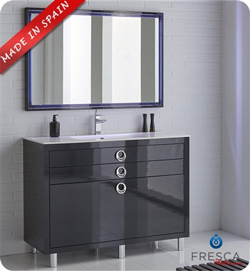 Fresca Platinum Due 36" Glossy White Bathroom Vanity