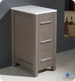 Fresca Torino 12" Gray Oak Bathroom Linen Side Cabinet