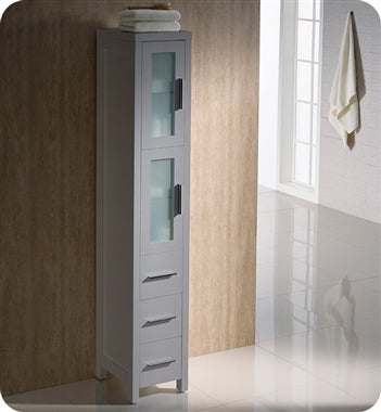 Fresca Torino Gray Tall Bathroom Linen Side Cabinet