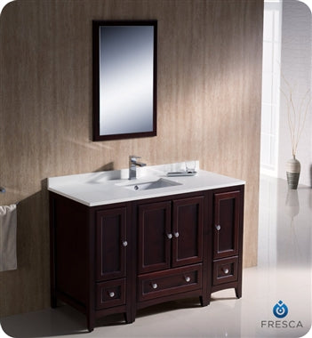 Fresca Oxford 48" Mahogany Traditional Bathroom Vanity