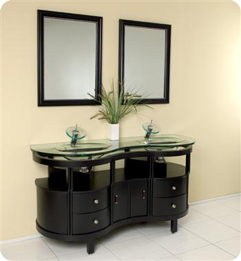 Fresca Unico 63" Espresso Modern Bathroom Vanity w/ Mirrors