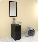 Fresca Brilliante 17" Espresso Modern Bathroom Vanity w/ Mirror