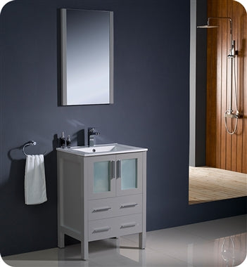 Fresca Torino 24" Gray Modern Bathroom Vanity w/ Integrated Sink