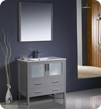 Fresca Torino 36" Gray Modern Bathroom Vanity w/ Integrated Sink