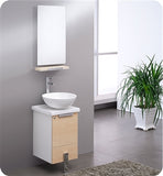 Fresca Adour 16" Light Walnut Modern Bathroom Vanity w/ Mirror