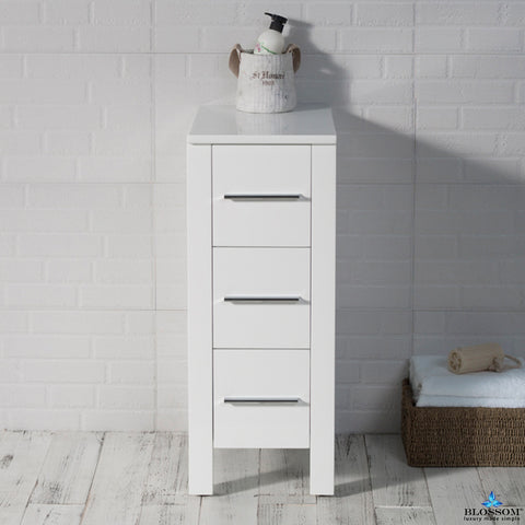 Sydney 12" Side Cabinet - Glossy White