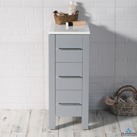 Sydney 12" Side Cabinet - Metal Grey