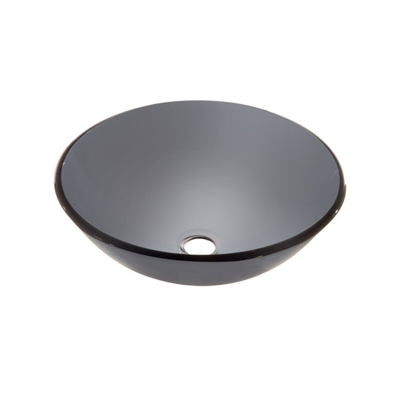 Dawn? Tempered glass vessel sink-square shape, gray glass