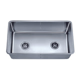Dawn? Undermount Single to Double Combination Bowl Sink with Removable Acrylic Glass Divider (PD1717)
