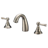 Dawn? 3-hole, 2-handle widespread lavatory faucet, Brushed Nickel (Standard pull-up drain with lift rod D90 0010BN included)
