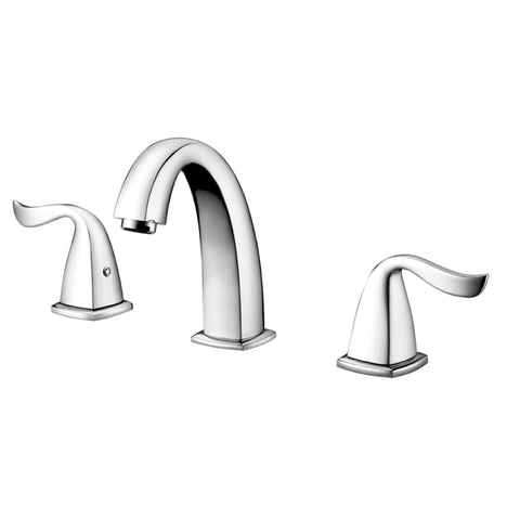 Dawn? 3-hole widespread lavatory faucet with lever handles for 8" centers, Chrome (Standard pull-up drain with lift rod D90 0010C included)