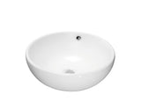 Dawn? Vessel Above-Counter Round Ceramic Art Basin with Overflow