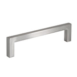 Square Bar Pull Cabinet Handle Brushed Nickel Solid Zinc 9mm