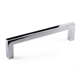 Square Bar Pull Cabinet Handle Polished Chrome Solid Zinc 9mm
