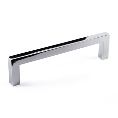 Square Bar Pull Cabinet Handle Polished Chrome Solid Zinc 9mm