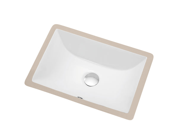 Dawn? Under Counter Rectangle Ceramic Basin with Overflow