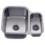 Dawn? Undermount Double Bowl Sink (25" x 21" x 10") Small Bowl on Right